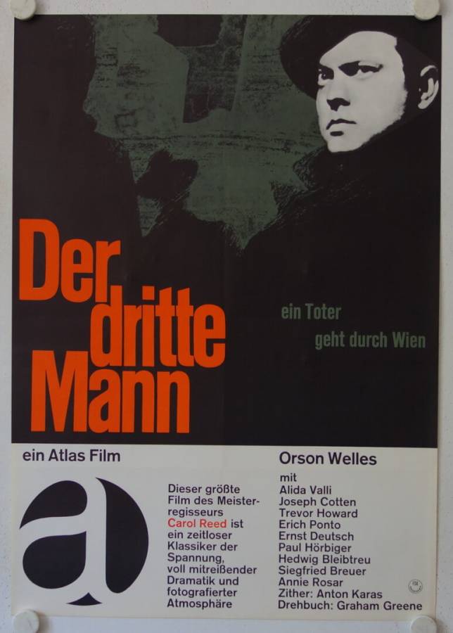Der Dritte Mann originales deutsches Filmplakat (R63)